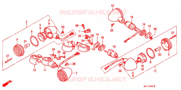 CLIGNOTANT Honda MOTO 600 SHADOW 1994  VT600CDR