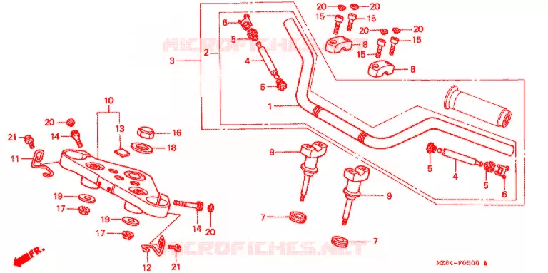 GUIDON Honda MOTO 600 SHADOW 1997  VT600CDV