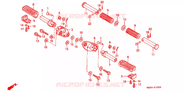 REPOSE PIED ('95,'96,'97) Honda MOTO 600 SHADOW 1997  VT600CDV