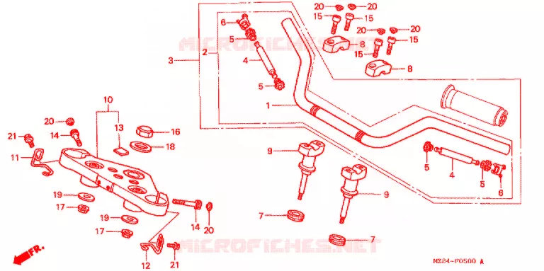 GUIDON Honda MOTO 600 SHADOW 1997  VT600CDV