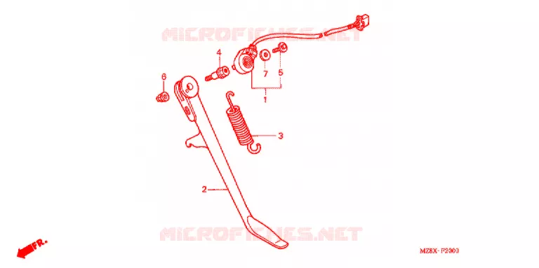 BEQUILLE Honda MOTO 600 SHADOW 2000  VT600CDY