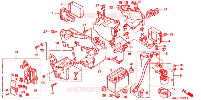 BATTERIE Honda MOTO 600 SHADOW 2000  VT600CDY