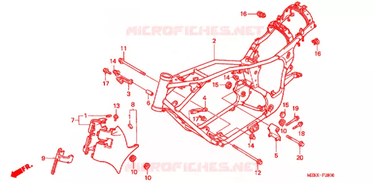 CADRE Honda MOTO 600 SHADOW 2000  VT600CDY