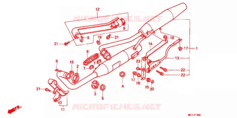 SILENCIEUX D'ECHAPPEMENT Honda MOTO 600 SHADOW 1991  VT600CM