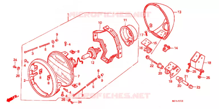 PHARE Honda MOTO 600 SHADOW 1992  VT600CN