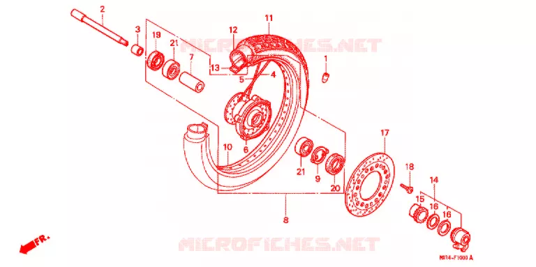 ROUE AVANT Honda MOTO 600 SHADOW 1994  VT600CR