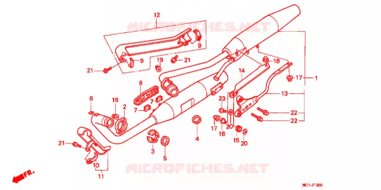 SILENCIEUX D'ECHAPPEMENT Honda MOTO 600 SHADOW 1994  VT600CR