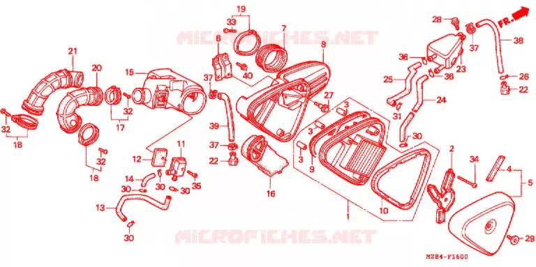 FILTRE A AIR Honda MOTO 600 SHADOW 1995  VT600CS