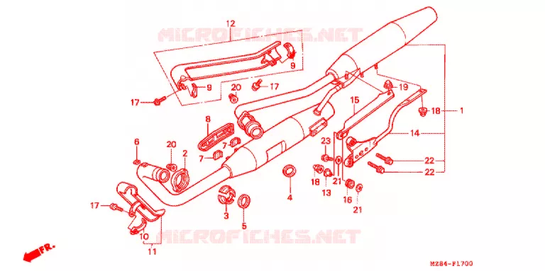 SILENCIEUX D'ECHAPPEMENT Honda MOTO 600 SHADOW 1995  VT600CS