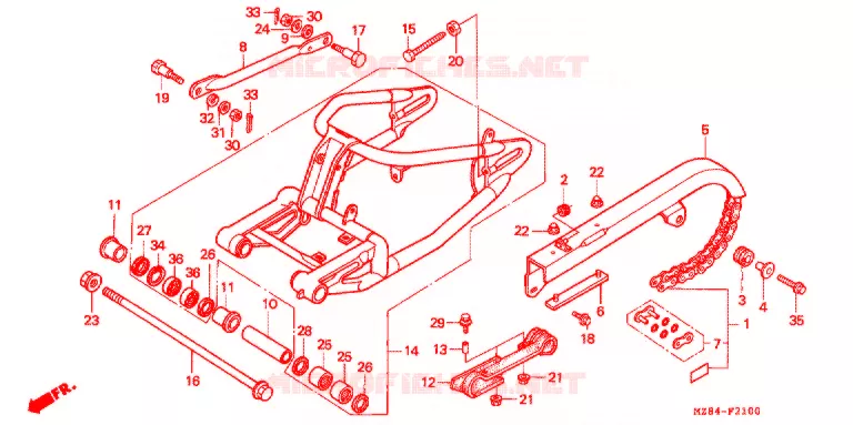 BRAS OSCILLANT Honda MOTO 600 SHADOW 1996  VT600CT