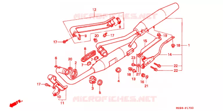 SILENCIEUX D'ECHAPPEMENT Honda MOTO 600 SHADOW 1996  VT600CT