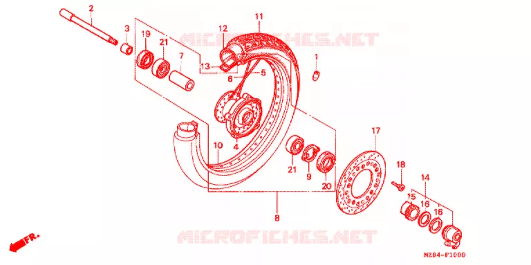 ROUE AVANT Honda MOTO 600 SHADOW 1996  VT600CT