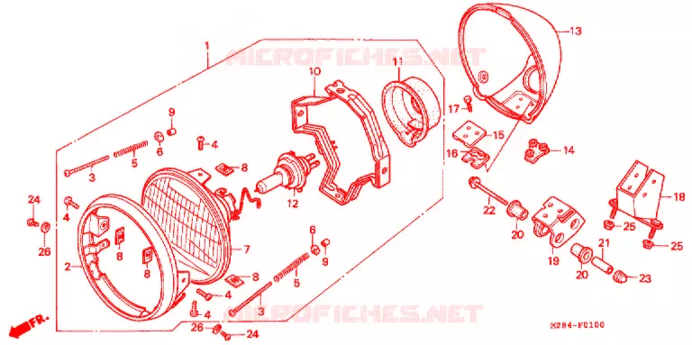 PHARE Honda MOTO 600 SHADOW 1997  VT600CV