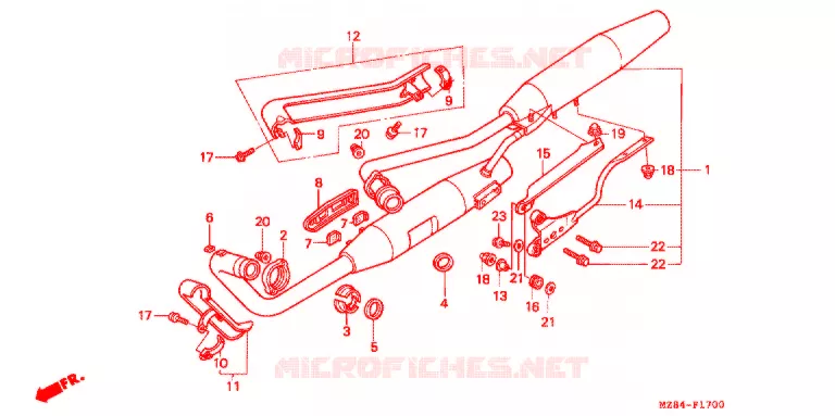 SILENCIEUX D'ECHAPPEMENT Honda MOTO 600 SHADOW 1997  VT600CV