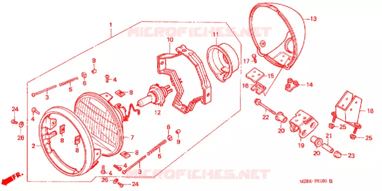 PHARE (1) Honda MOTO 600 SHADOW 2000  VT600CY