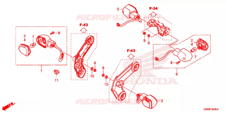 CLIGNOTANT Honda MOTO 125 GROM 2014  MSX125D