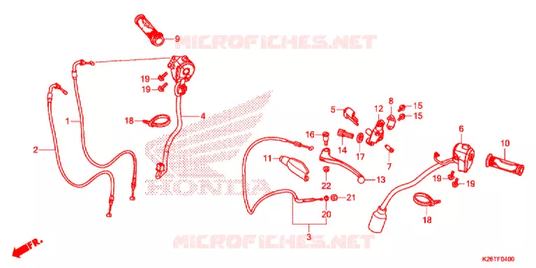 LEVIER DE GUIDON - CABLE - COMMODO Honda MOTO 125 GROM 2018  MSX125G