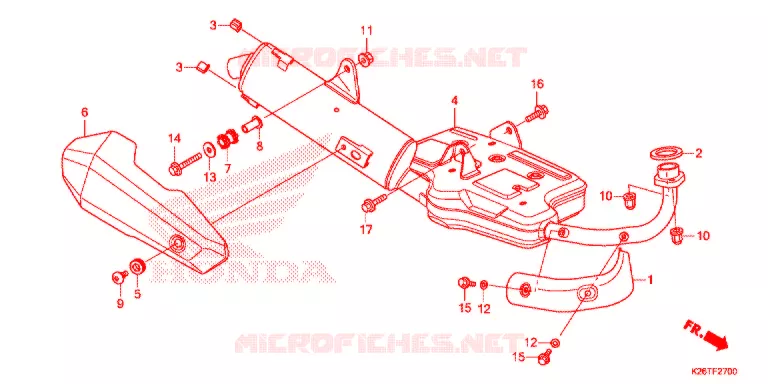 SILENCIEUX D'ECHAPPEMENT Honda MOTO 125 GROM 2016  MSX125G