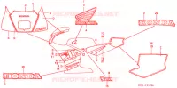 AUTOCOLLANTS (3) pour Honda NSR 80 de 1991