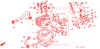 CYLINDRE   CULASSE pour Honda NSR 80 de 1991
