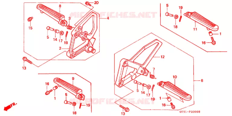 REPOSE PIED Honda MOTO 80 NSR 1994  NSR80R