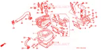 CYLINDRE   CULASSE pour Honda NSR 80 de 1996