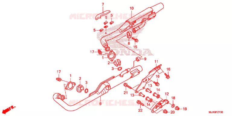 SILENCIEUX D'ECHAPPEMENT Honda MOTO 750 SHADOW 2015  VT750CF