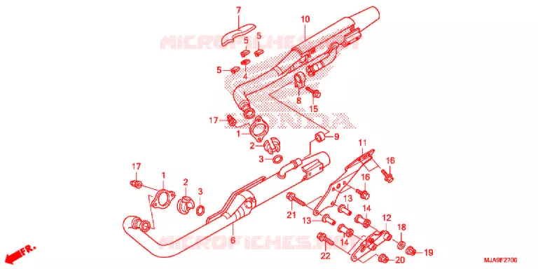 SILENCIEUX D'ECHAPPEMENT Honda MOTO 750 SHADOW 2017  VT750CG