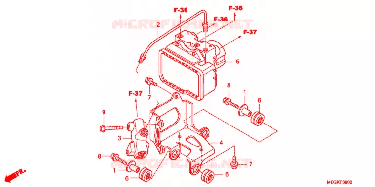 MODULATEUR ABS Honda MOTO 750 SHADOW 2011  VT750CSA