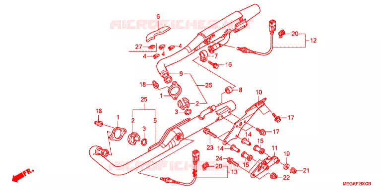 SILENCIEUX D'ECHAPPEMENT Honda MOTO 750 SHADOW 2010  VT750CSA