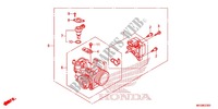 CORPS DE PAPILLON pour Honda SHADOW VT 750 RED de 2011