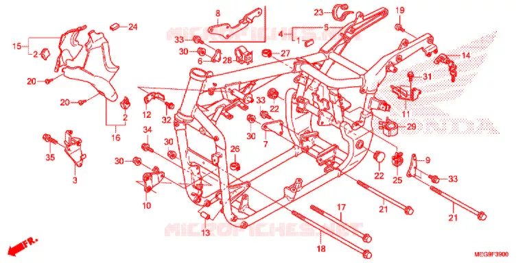 CADRE Honda MOTO 750 SHADOW 2011  VT750CSB