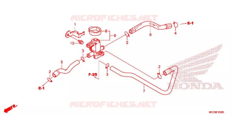 VALVE DE COMMANDE D'INJECTION D'AIR Honda MOTO 750 SHADOW 2011  VT750CSB