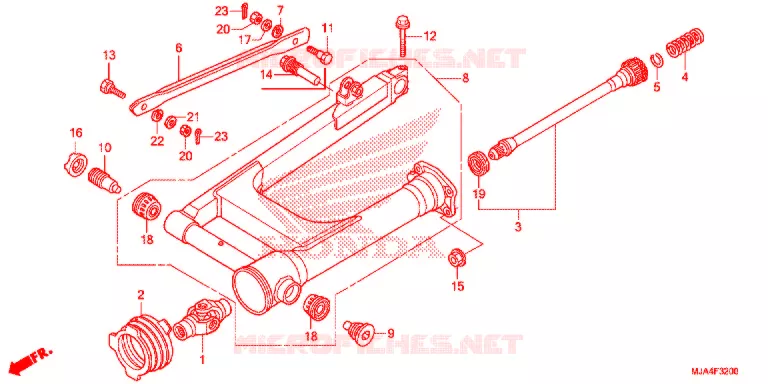 BRAS OSCILLANT (VT750C/CA/CS/C2/C2F/C2B) Honda MOTO 750 SHADOW 2012  VT750CSC