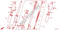 FOURCHE (VT750CA/CS/C2B) pour Honda SHADOW VT 750 COSMIC BLACK de 2012