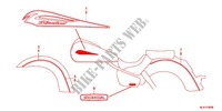 T (VT750CA/CS) pour Honda SHADOW VT 750 COSMIC BLACK de 2012