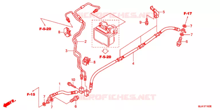 DURITE DE FREIN ARRIERE Honda MOTO 750 SHADOW 2012  VT750CSC