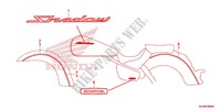 EMBLEME (VT750C/CA/CS) pour Honda SHADOW VT 750 AERO C-ABS de 2014