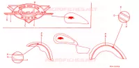 AUTOCOLLANTS pour Honda SHADOW VT 750 CLASSIC EDITION de 1999