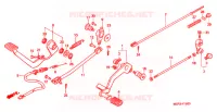 PEDALE pour Honda SHADOW VT 750 SPIRIT D de 2003