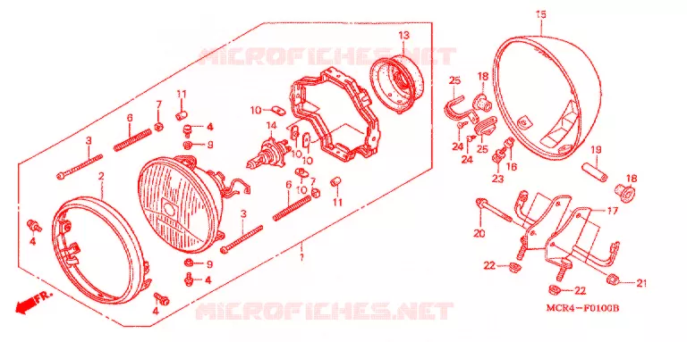 PHARE Honda MOTO 750 SHADOW 2003  VT750DCA3