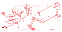 PEDALE pour Honda SHADOW VT 750 SPIRIT D de 2003