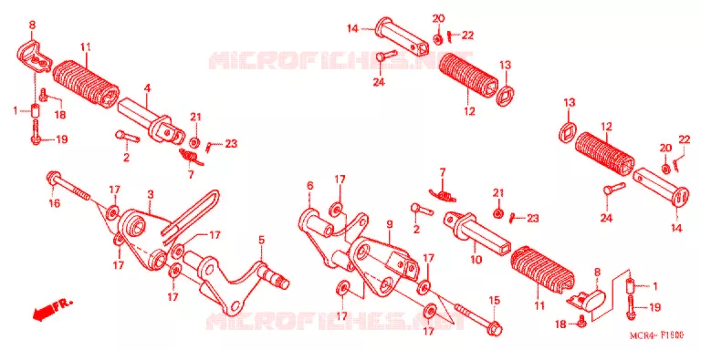 REPOSE PIED Honda MOTO 750 SHADOW 2005  VT750DCA5_A