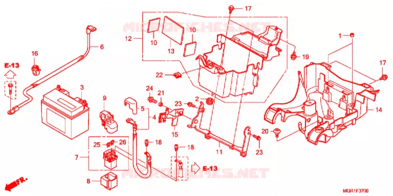 BATTERIE Honda MOTO 750 VT 2012  VT750SB