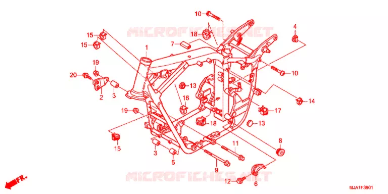 CADRE (VT750S) Honda MOTO 750 VT 2014  VT750SC