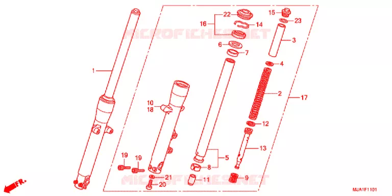 FOURCHE (VT750S) Honda MOTO 750 VT 2013  VT750SC