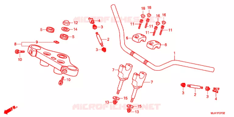 GUIDON (VT750S) Honda MOTO 750 VT 2013  VT750SC