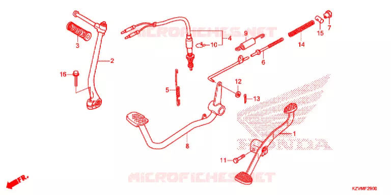 PEDALE - KICK Honda MOTO 110 EX5 2017  NBC110MDFH