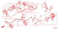 CLIGNOTANT pour Honda VT 1300 C FURY ABS RED de 2017