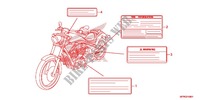ETIQUETTE DE PRECAUTIONS (VT1300CX/CXA) pour Honda VT 1300 C FURY ABS RED de 2017